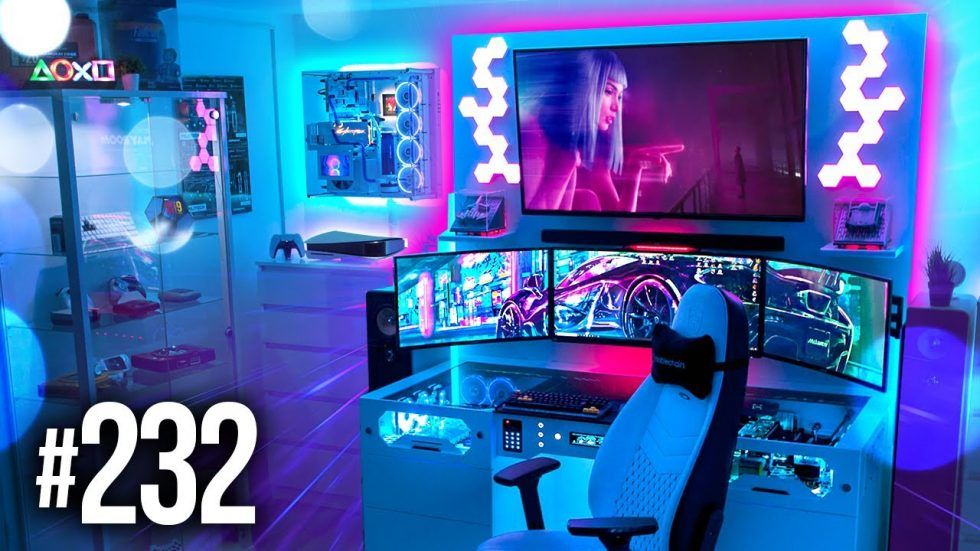 Room Tour Project 232 - BEST Desk & Gaming Setups! - TechWizTime