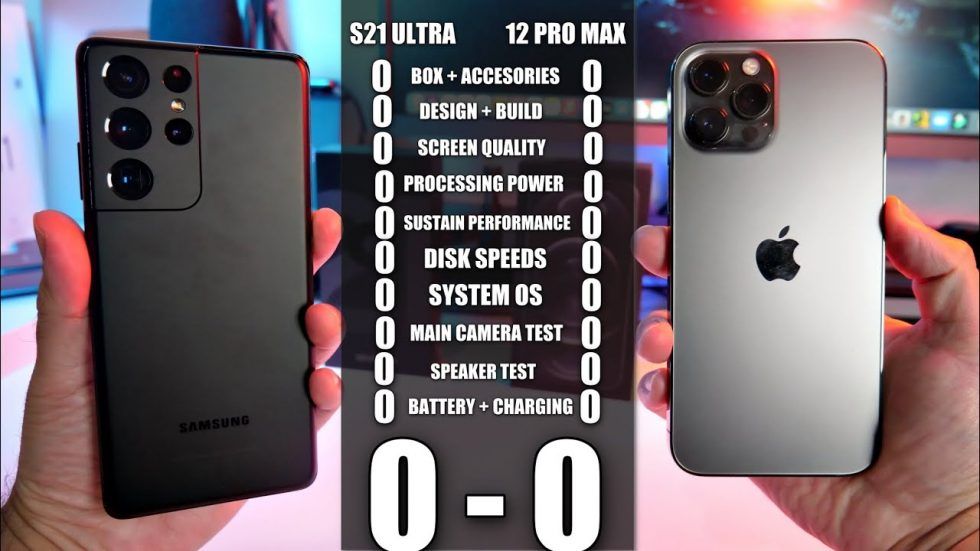 Samsung S21 ULTRA vs iPhone 12 Pro MAX MIGHTY Head to